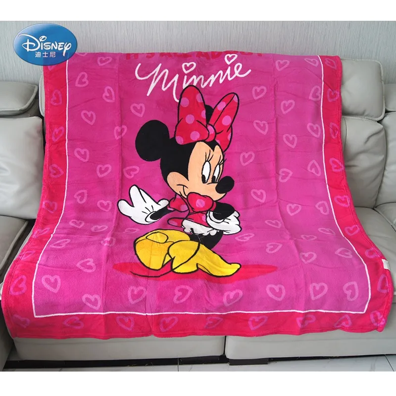 

Disney Coral Fleece Cute Pink Minnie Mouse Blue Mickey Mouse Plush Blanket Throw for Boys Girls on Bed/Sofa/Crib 130x160cm