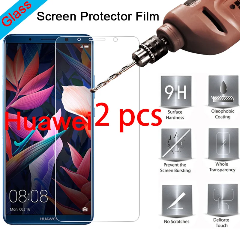 

2 PCS! 9H Toughed Tempered Glass for Huawei Y9 Y7 Pro Y6 Prime Protective Film Hard Screen Protector on Huawei Y5 Prime Y3