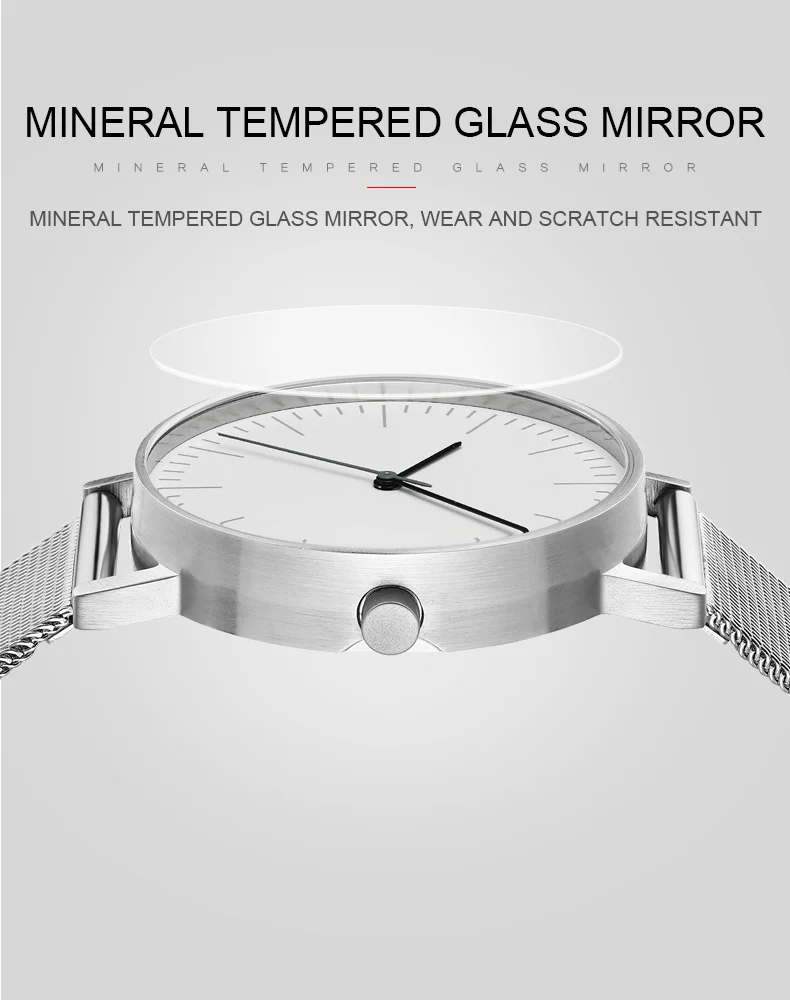 Bauhaus минималистичные стильные кожаные часы Swiss Rhonda 763 минимальное движение 36 мм нержавеющая сталь Meshbelt пара часов