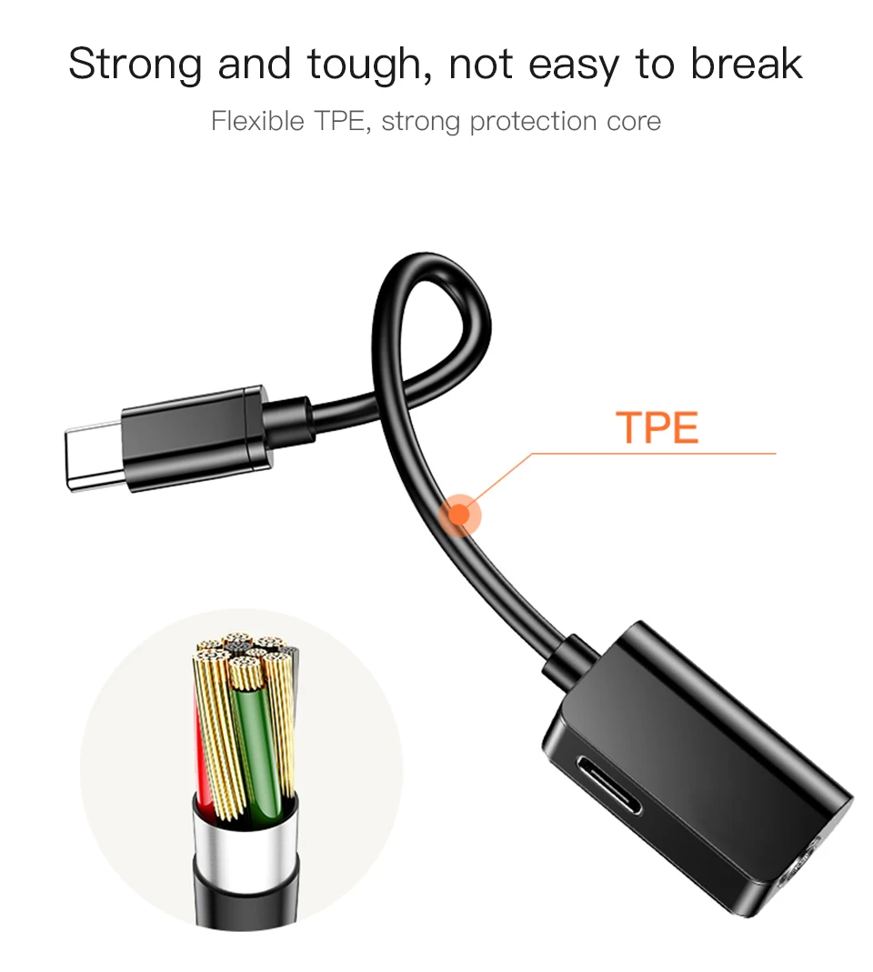 Usb type C адаптер аудио кабель type-C до 3,5 мм разъем для наушников Aux конвертер Тип C зарядное устройство для samsung Xiaomi htc huawei адаптер