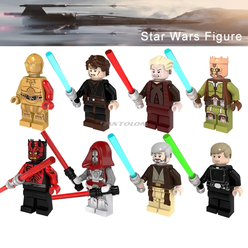 

Force Awakens Legoingly Star Wars Obi-Wan Jedi Knight Sith Warrior Darth Maul C3Po Luke Palpatine Building Blocks Starwars Toy