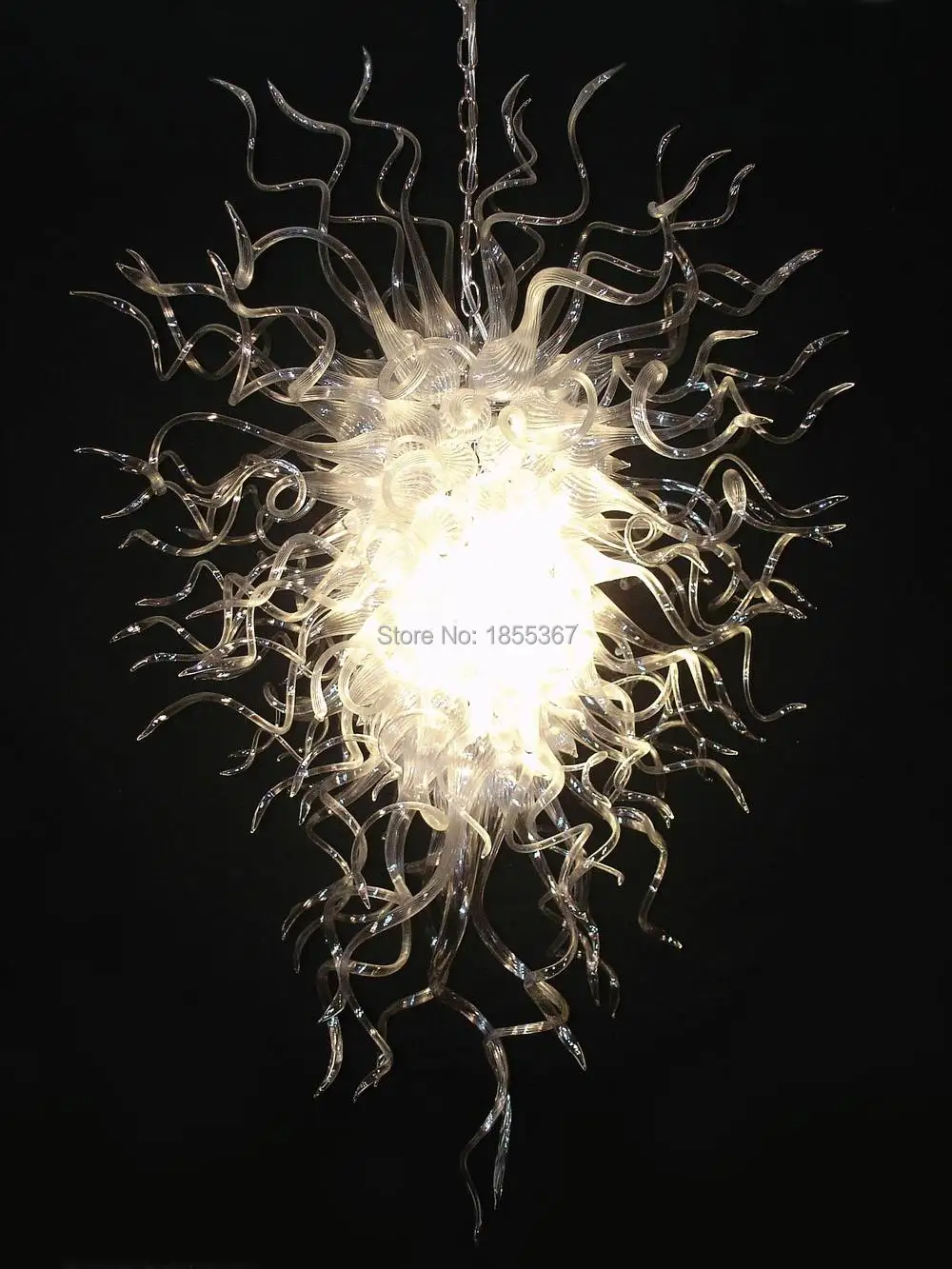 

Free Shipping Romantic Hallway Stair Clear Glass Chandelier Lighting
