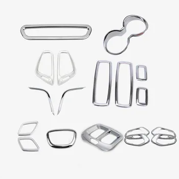 

18PCS For 2014-2017 Jeep Cherokee Inner Door Dashboard WaterCup Air Vent Outlet Moulding Chrome Decorative Cover Trim Strip