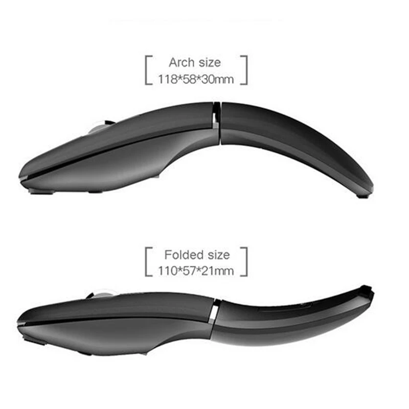 KuWFi, беспроводная мышь, портативная, Bluetooth, компьютерная мышь, 1600 dpi, оптическая Складная мышка, мини складные мыши для ноутбука, ПК, рабочего стола