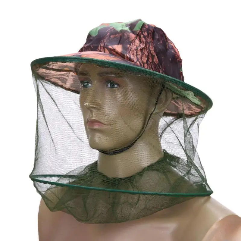Камуфляжная шляпа для пчеловодства, Рыболовная Шапка, москитная сетка, защитная крышка, s сетка, Рыболовная Шапка, маска для улицы, солнцезащитный козырек, шейный чехол
