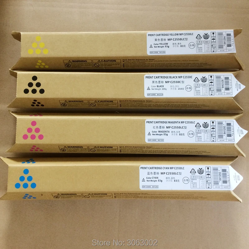 4x Высокоточный тонер-картриджи для Ricoh MP C2551 C2550 C2550C C2010 C2030 C2050 C2051 C2530 Lanier LD625C/Savin C9125 10 k/9,5 k