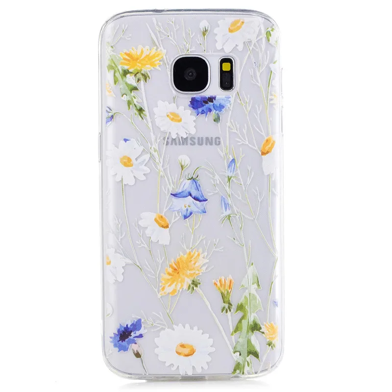 Phone Case for Samsung Galaxy S7 S6 Edge S5 A3 J3 J5 A5 J7 2016 Этническая Племенной Цветы Окрашены Вишневый