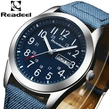 Readeel Luxury Brand Military Watches Men Quartz Analog Canvas Clock Man Sports Army Watch Relogios Masculino