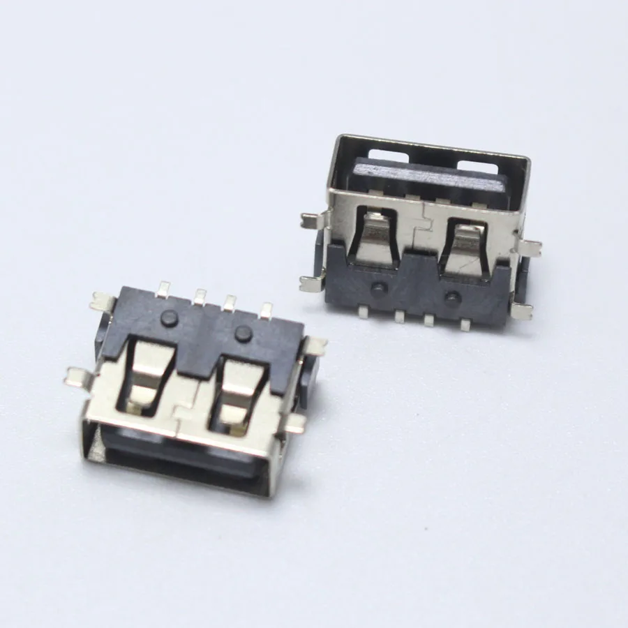 4 шт. SMD USB тип A гнездовой разъем контактный AF 10 0 для монтажа печатной платы черный