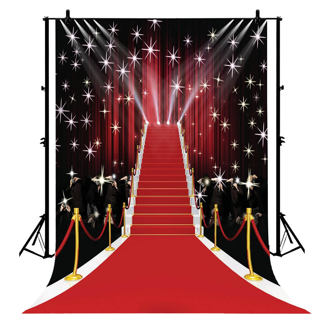 

5x7ft Stage Lighting Red Carpet Polyester Photo Background Portrait Backdrop
