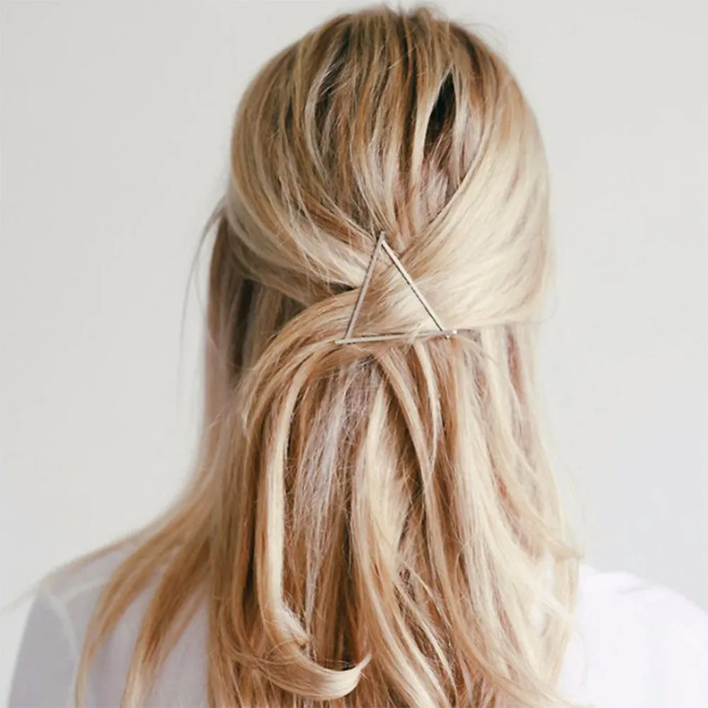 0.99US $ |Xcollection triangle meta hair clip for womenl hair jewelry hairp...