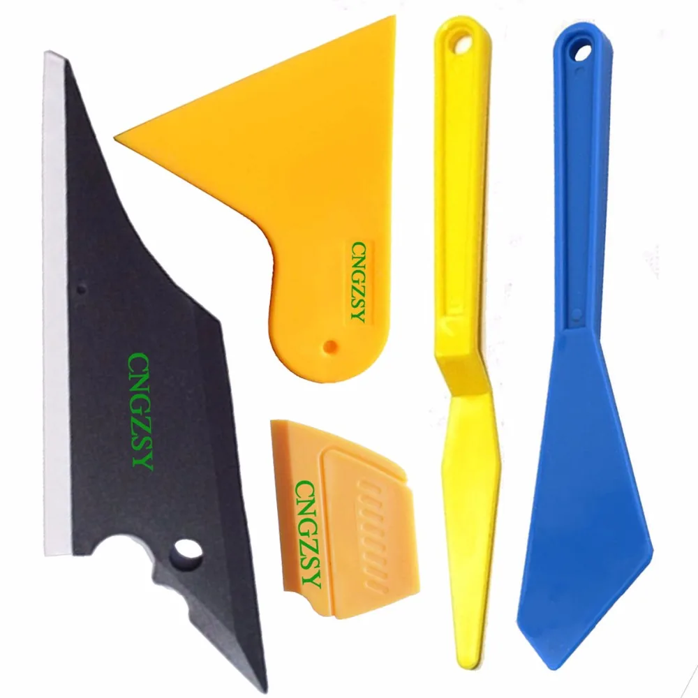 

5pcs Car Window Tint Tool Kit For Auto Film Tinting Scraper Application Installation Triangle Rubber Corner Squeegee Tools K28