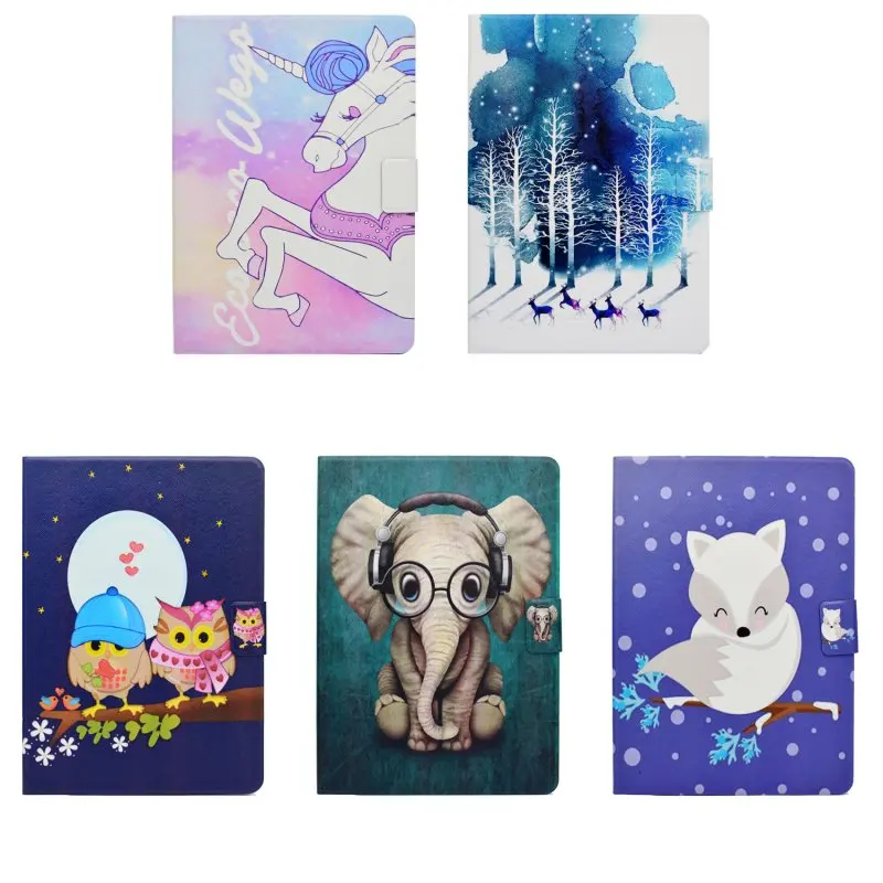 

Unicorn Elephant Case for Apple New iPad 9.7" 2018 Smart Tablet Cover Leather Wallet Accessories Stand Flip Owl Deer Etui Coque