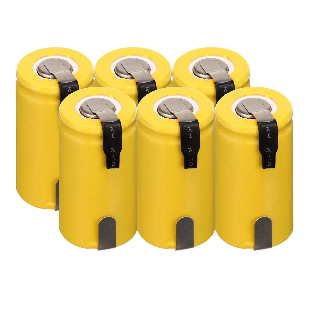 20x желтый Ni Cd 1 2 В 1300 мАч аккумуляторная батарея Sub C SC никель-кадмиевая