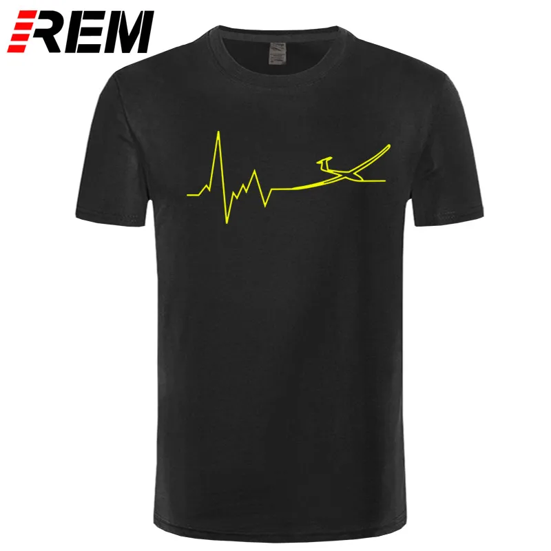 REM сердцебиение планер печатных стиль летняя футболка из хлопка, Мужская футболка футболки