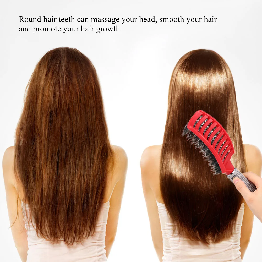 Abody Hair Brush Massage Combs Nylon Tangle Hair Brush Round Detangle Hair Comb Brush Hairdresser Wet Curly Detangle Hairbrush