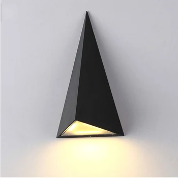 

LED Creative Wall Lamp Simple Waterproof Wall Light Stair Courtyard Lamp Triangle Outdoor Wall Lights Bedroom Background Light