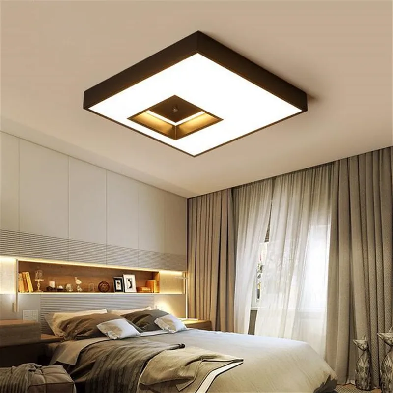 

White/Black led lamp Modern Led Ceiling Lights For Livingroom Bedroom Kitchn Room Home Deco Remote dimming Ceiling Lamp Fixtures