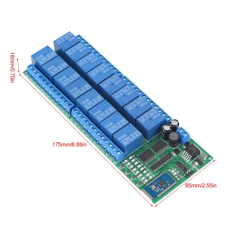 DC 12 В 16 канальный Bluetooth релейная плата беспроводной пульт дистанционного управления 16 канальный Bluetooth релейный модуль