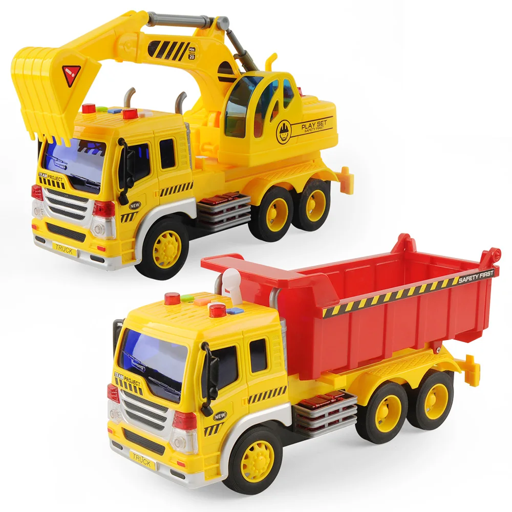Big Dump Truck Model Toy Inertial Car for Kids Gift 1/16 Scale Truck