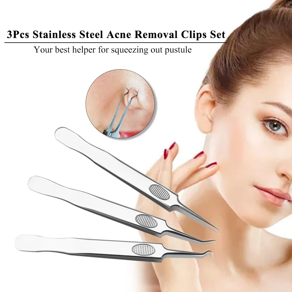 Abody 3pcs Blackhead Remover Tool Acne Blemish Pimple Extractor Remover