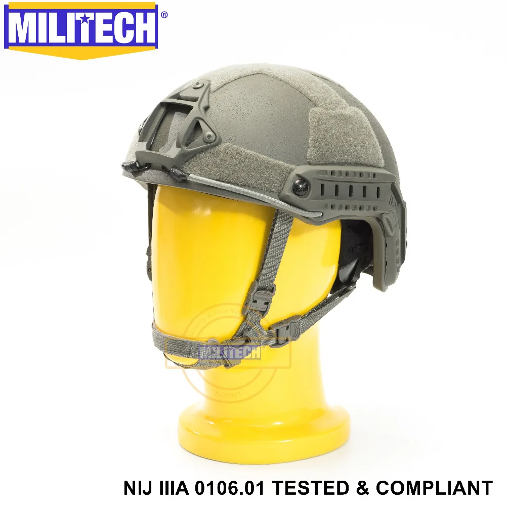 ISO сертифицированный MILITECH FG NIJ уровень IIIA 3A Быстрый высокий XP Cut пуленепробиваемый арамидный баллистический шлем с 5 лет гарантии
