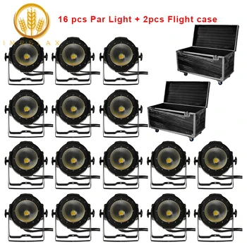 

IMRELAX 16pcs High Power 100w COB LED Par Light With Flight Case Package LED Rotating Magic DJ Strobe Lighting Lights For Stage