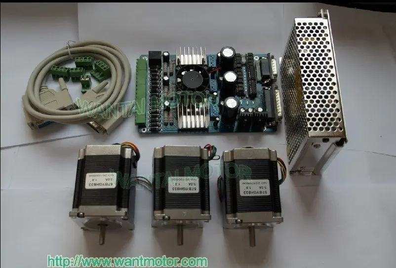 Большой CNC! Wantai 3 осевой шаговый двигатель Nema23 57BYGH420 185 унций + осевая плата