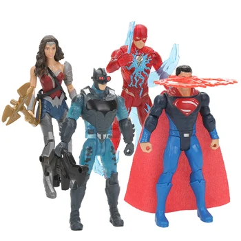 

Original Comics Toys Justice League Figure Wonder Woman the Flash Batman Superman PVC Action Figure Toy Collection Model Doll