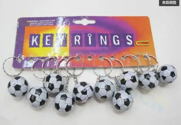 

Soccer bag Pendant plastic soccer ball keychain small Ornaments key chain sports advertisement souvenirs key ring gifts