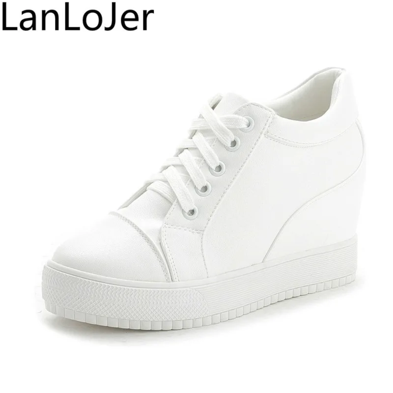 

LanLoJer Height Increasing Womens Shoes Platform Sneakers Tenis Feminino Shoe Woman Zapatillas Mujer Casual Basket Femme Sapatos