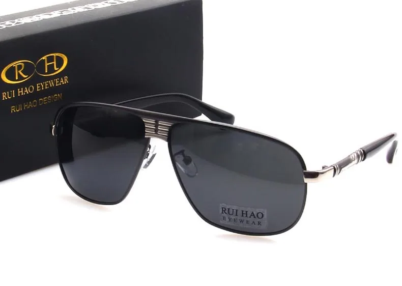 Поляризованные солнцезащитные очки мужские Rui Hao Eyewear солнцезащитные очки 2018 мужские Поляризованные пилотные очки модные солнцезащитные