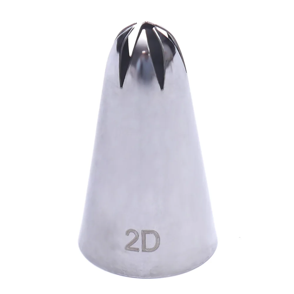 #2D Large Size Stainless Steel Rose Flower Cream Piping nozzles Cupcake Nozzles Baking Decoration cake decorating tools #2D Large Size Stainless Steel Rose Flower Cream Piping nozzles Cupcake Nozzles Baking Decoration cake decorating tools