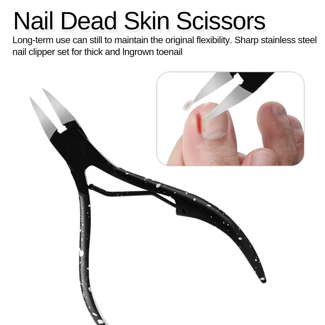 

Stainless Steel 1Pcs Exfoliating Groove Pick Toe Finger Corrector Cuticle Pusher Remover Dead Skin Manicure Nail Tools
