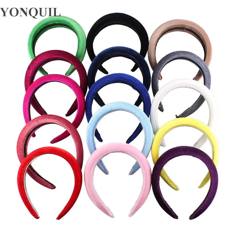 

High quality Thick Velvet Headbands 4CM New Fashion Round Vintage Hair Accessories Hair Band Headwear Plastic Hairbands Ladies