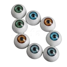 Mxfans 8PCS 20mm Half Round Acrylic Doll Bear Craft Plastic Eyes Eyeball for Halloween