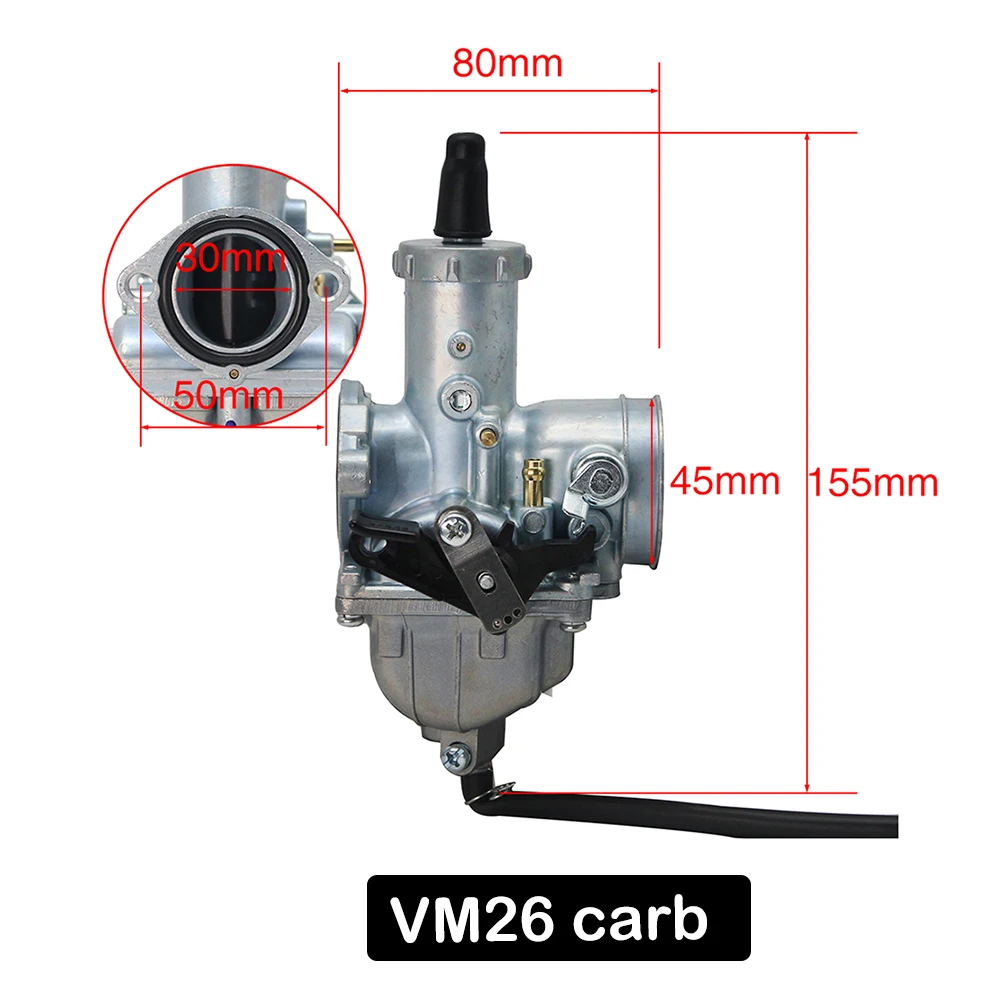 ZSDTRP Mikuni VM16 20 расстегиваемый ремешок шириной 22 или 26 28 30 мм карбюратор для DT125 RX125 DT175 TZR125 YMH125 Dirt Pit Bike ATV Quad Мотоцикл