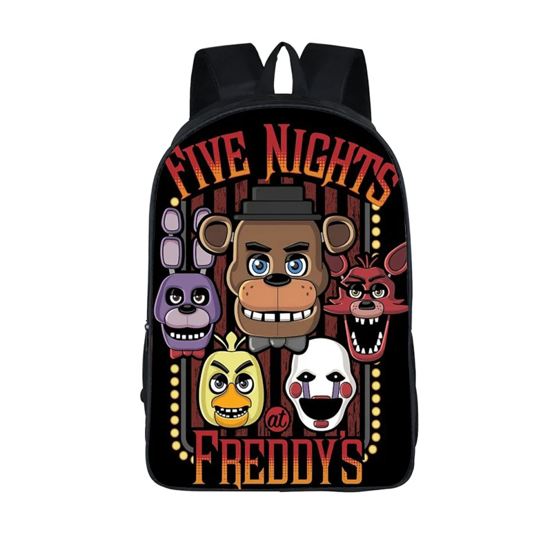 Рюкзак Five Nights at Freddy для женщин и мужчин, школьные сумки FNAF, рюкзак для детей-подростков, рюкзак Five Nights at Freddy, сумка для детей, сумки для книг - Цвет: 16FLD64