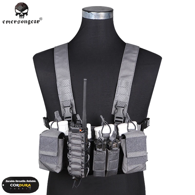 

Emerson D3CR Tactical Vest Chest Rig Airsoft Gear Combat Cordura Tactical Molle Magazine Pouch Chest Rig