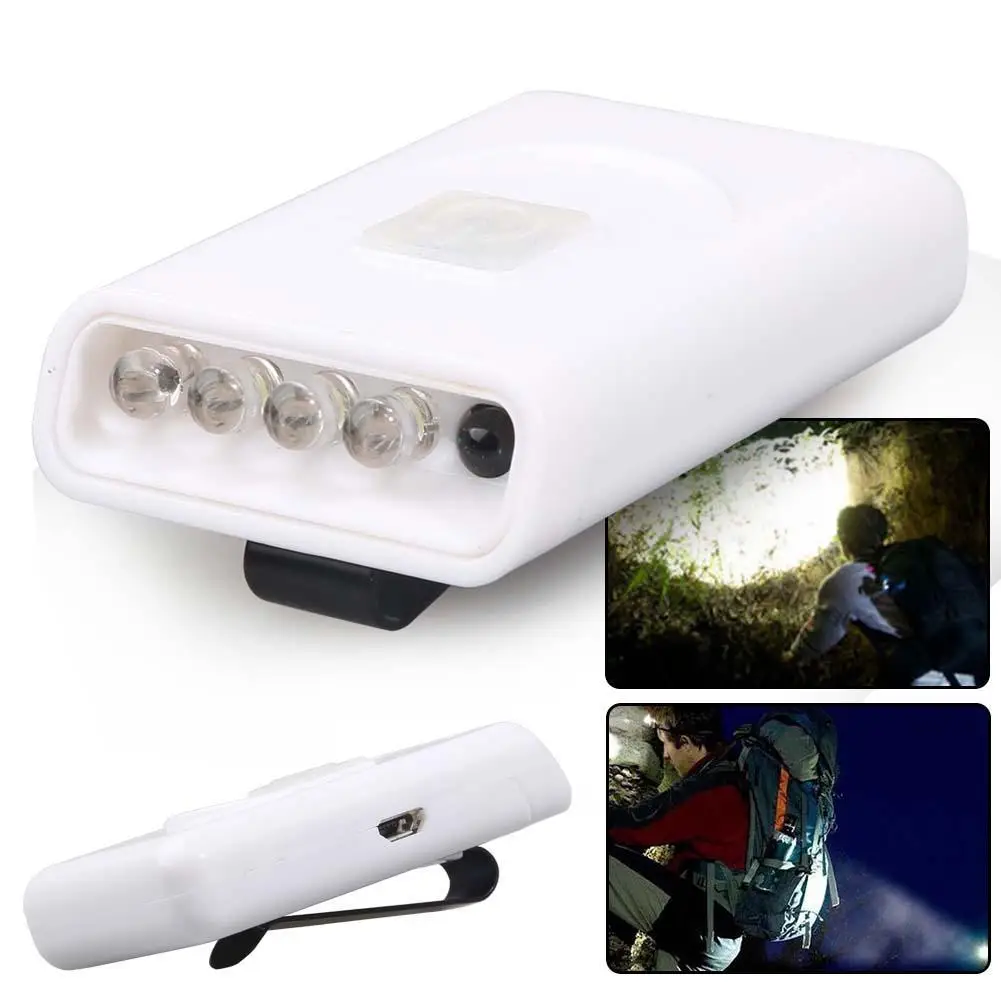 

SKYWOLFEYE USB Rechargeable Head Lamp 5 LED Head Light Fishing Camping Hunting Hiking Hat Torch Hunt Cap +USB cable