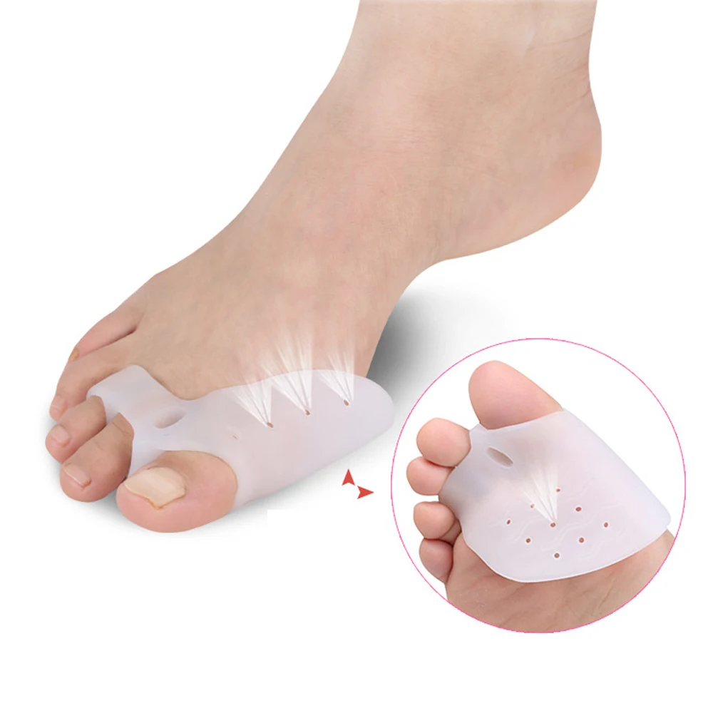 250 Pairs/lot New Bunion Hallux Valgus Corrector Silicone Bicyclic Thumb Orthopedic Braces Toe Spreader Separator bunion guard