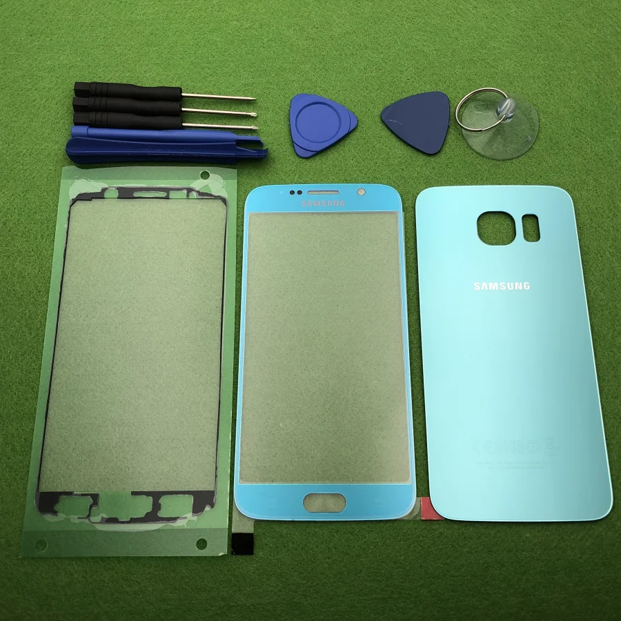 Оригинальный стеклянный объектив переднего экрана для Samsung Galaxy S6 G920 SM G920F задняя