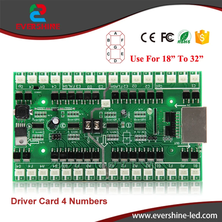 4/5/6 Numbers Driver Card Use For 18 inch to 32 inch LED Digital Number Module Gas Oil Price LED Sign Control Card