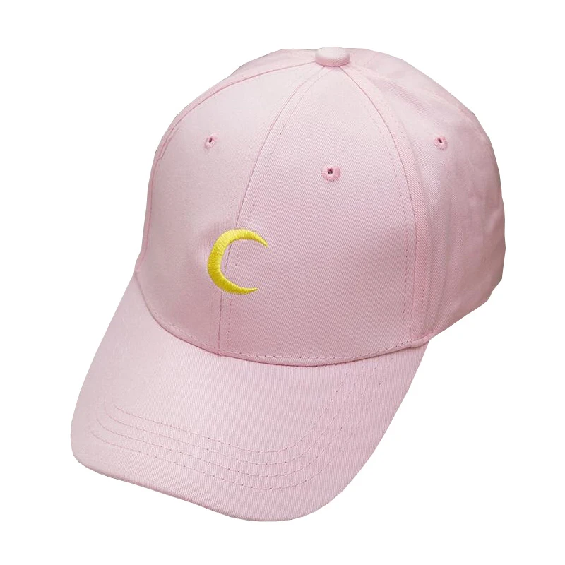 Women Simple Pure Color Baseball Cap Fashion Moon Embroidery Outdoor Visor Hat Adjustable Girls Snapback Gorras Casquette CP0311 (2)