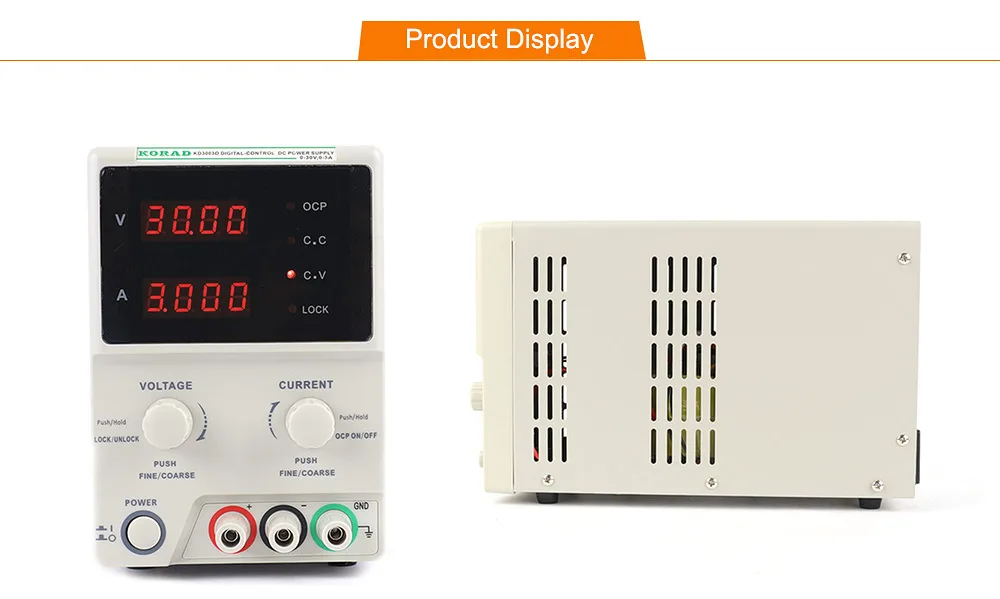 KD3005D источник питания постоянного тока 4-разрядный дисплей 30v 3A/5A Регулируемый источник питания постоянного тока постоянного проводимости регулятор лабораторный блок питания