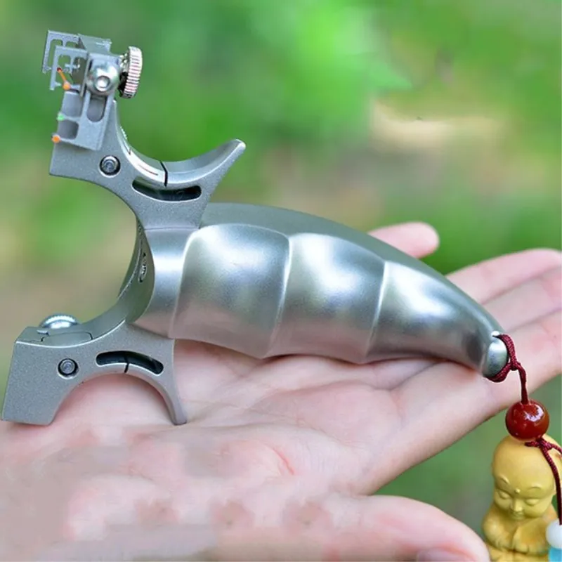 

Outdoor High-quality tc21 titanium alloy genuine Quick installation rubber band catapult precise large power slingshot Collectio