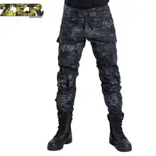 Камуфляжные военные тактические штаны, армейская военная форма, брюки, страйкбол, пейнтбол, боевые брюки-карго, хлопковые мужские брюки