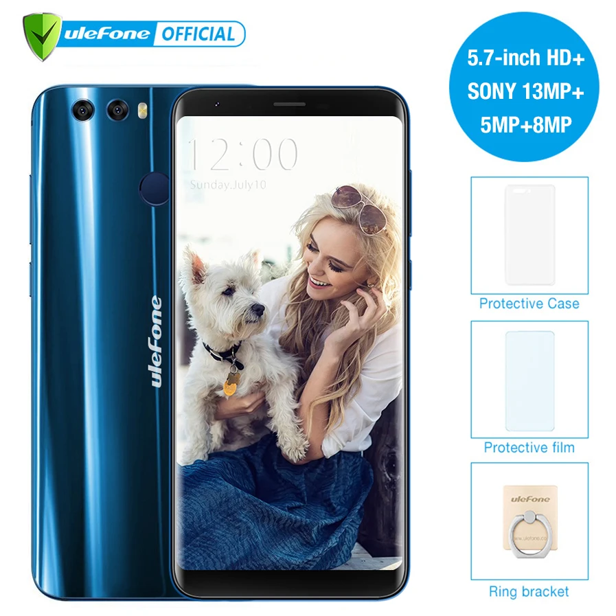 Ulefone Mix 2 5 7 дюймов HD + 13MP двойной камеры мобильный телефон MTK6737 4 ядра Android 0 ГБ 16