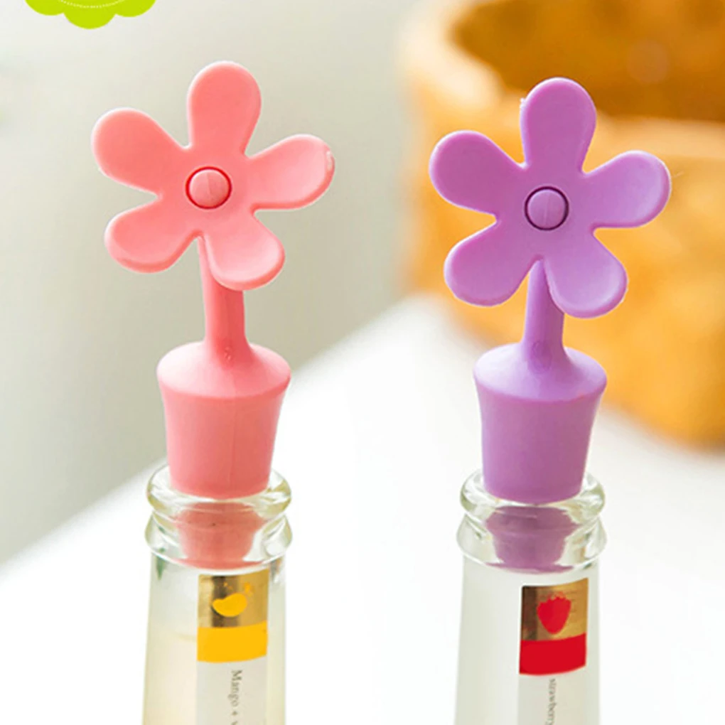 

New 1 piece Potted Flower-shaped Silicone Wine Stopper Random Colors
