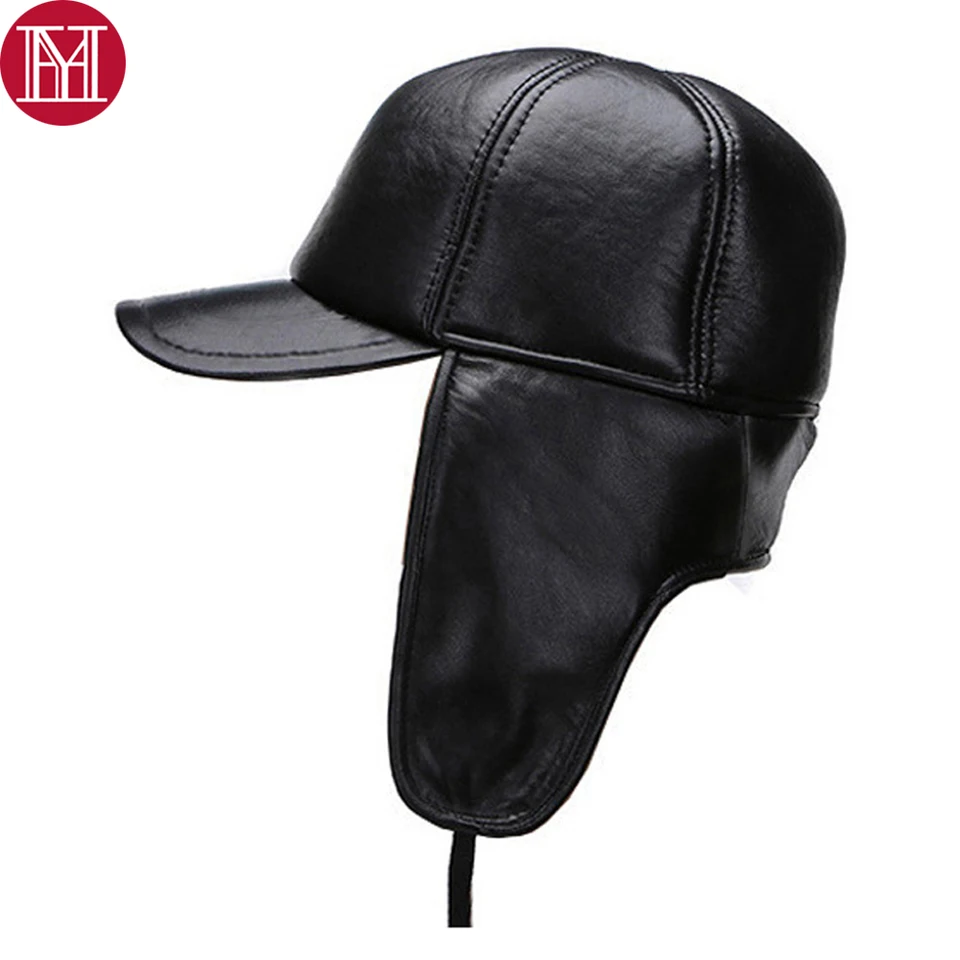 leather bomber hat